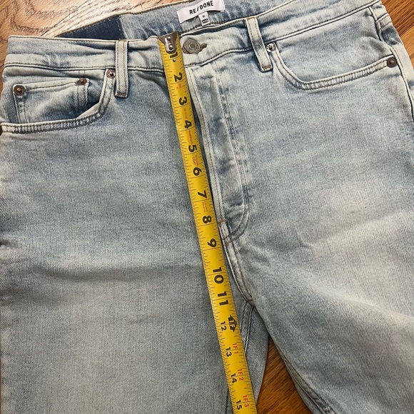 RE/DONE Women's High Rise Ankle Crop Jeans Size 31 Blue Light Wash - Picture 11 of 13